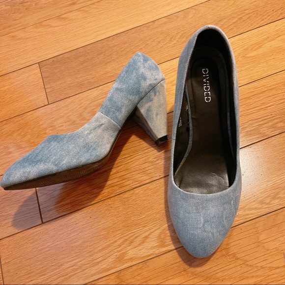 [H&M] COMFY DENIM HEELS - SIZE 6 - Picture 3 of 8